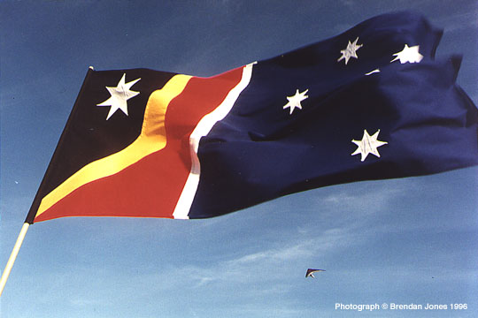 Flying the new Australian flag